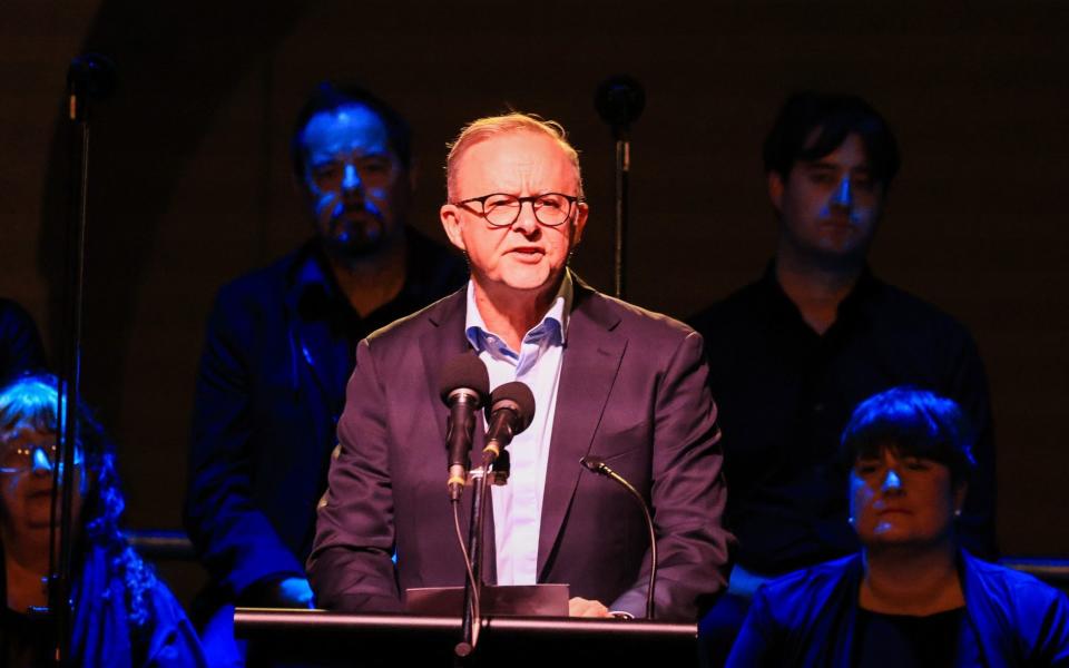 Mr Albanese spoke at a vigil to honour victims of the Bondi Junction tragedy which came just days before the church attack