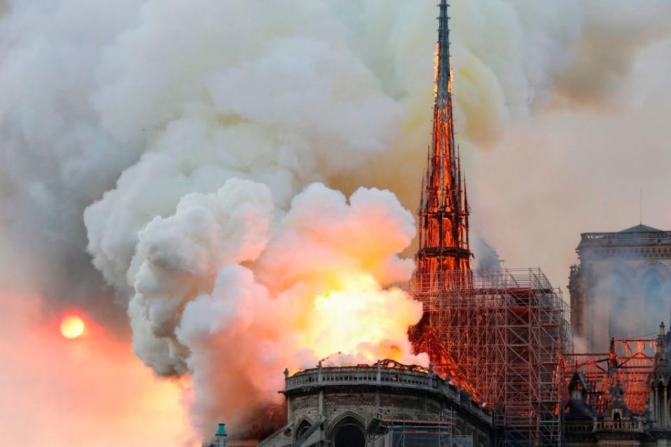 Notre Dame en llamas