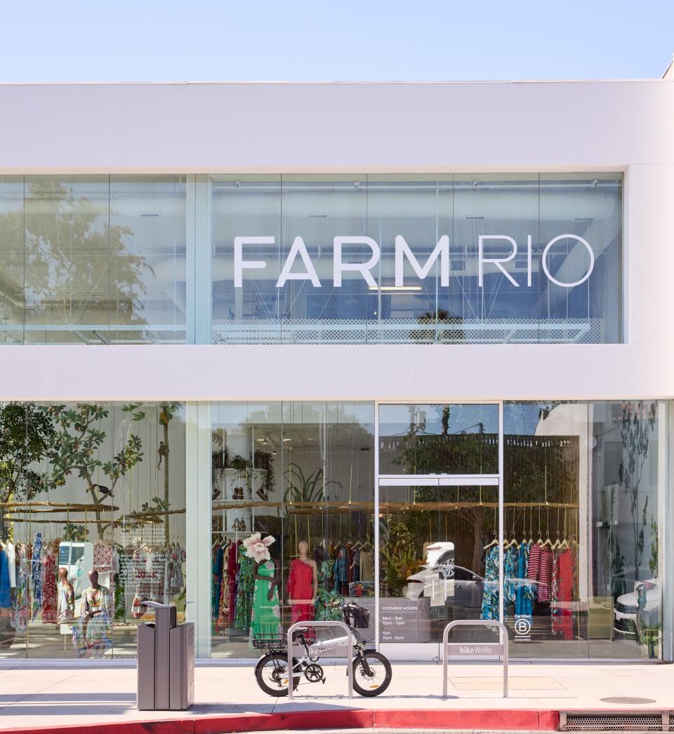 An outside look at the Farm Rio store on Melrose Avenue. Courtesy: Farm Rio.