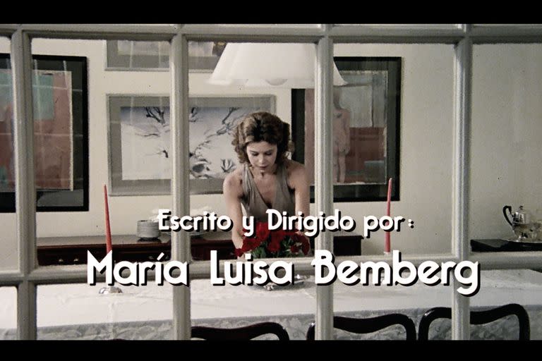 Un momento del documental María Luisa Bemberg: El eco de mi voz, en el que se ve un film protagonizado por Luisina Brando