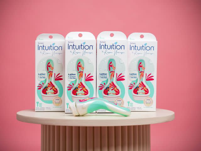 <p>Schick Intuition</p> Schick Intuition x Reyna Noriega razor, available at Target