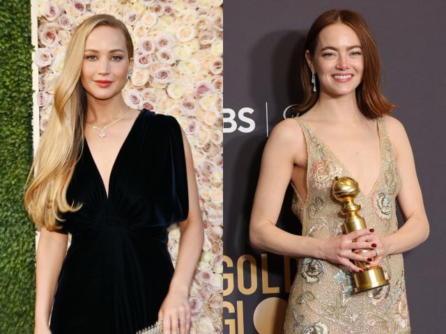 Jennifer Lawrence Had the Sweetest Reaction to Pal Emma Stone's Golden  Globes Win