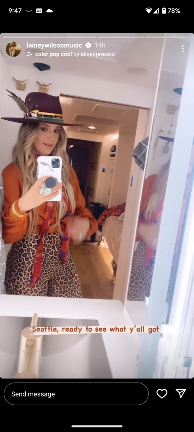 See 'Yellowstone' Star Lainey Wilson Show Off Tight Leopard Print