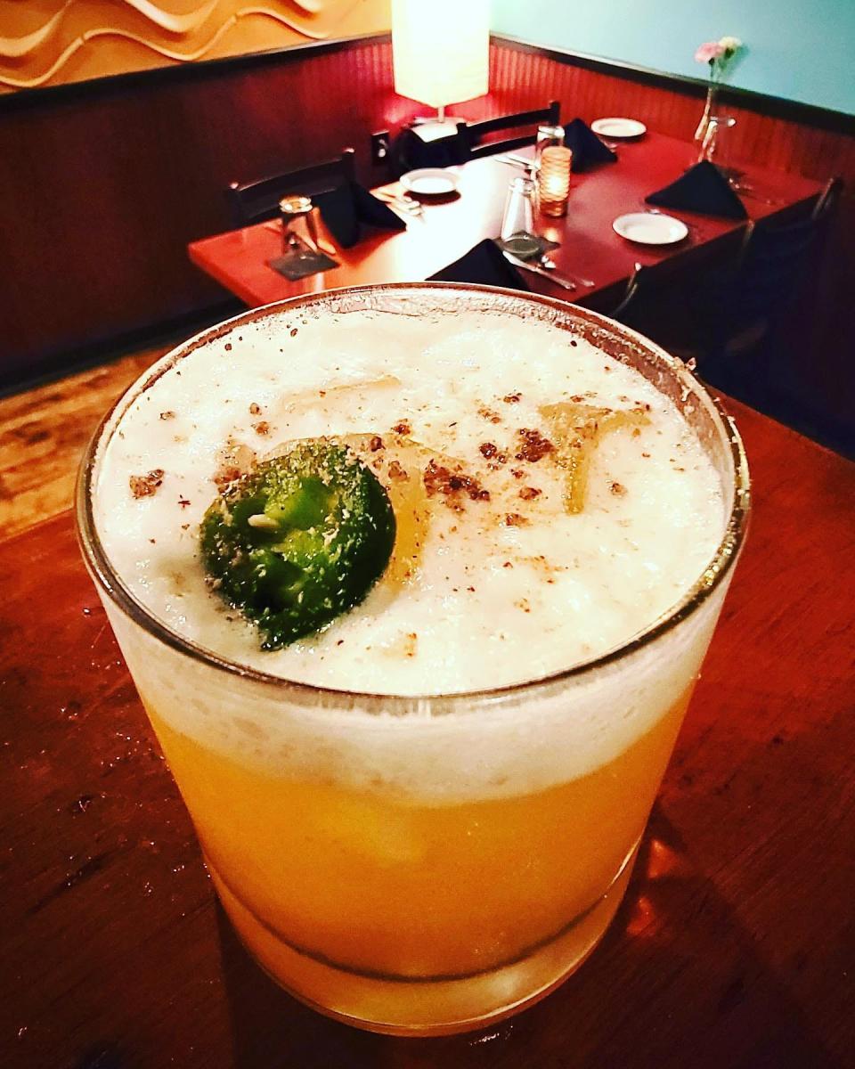 The Smoked Jalapeño Tepache mocktail at Catch restaurant at 6623 Market St. in Wilmington, N.C.