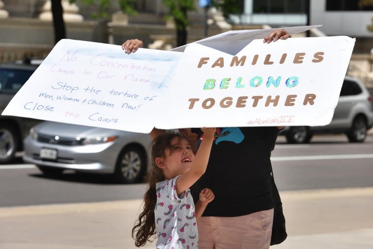 Protestors replaced an American flag with its Mexican counterpart during a demonstration outside an Immigration and Customs Enforcement facility in Colorado last week.Footage posted online shows a few dozen protesters outside the ICE facility in Aurora, Colorado cheering as the Mexican flag went up on Friday. It was later replaced with the original American version. The flag-raising, however, was not a planned part of the “March to Close the Concentration Camps,” an event officially planned for the day. Organised by Lights for Liberty, the protest formed part of a series of peaceful demonstrations. In Aurora, the march drew hundreds of supporters, and included a peaceful vigil for families targeted by ICE and presently detained inside camps.The Colorado Immigrants Rights Coalition, which planned the vigil, confirmed that the flag replacement was not planned with the event’s leaders. “We unequivocally denounce the actions of rogue protesters who stormed the for-profit detention camp and replaced the American flag with the Mexican flag yesterday,” the Coalition said in a statement to The Hill. “These protestors put the undocumented families who were attending a peaceful vigil at the same location in danger of being arrested and caused harm to the immigrant rights movement.”As President Trump continues to threaten and enact large-scale ICE raids across the country, detailed instructions of how to protect neighbours who might be targeted for deportation has been shared across social media and in physical form in community spaces. The collective aim of the instructions is to halt injustice by giving information on how to talk to ICE officers, what rights an undocumented person has under their domain, and what documented citizens can do to assist them.Even with the brief interruption of plans, the demonstration in Aurora appears to have continued as planned, and the American flag was eventually replaced. Local police chief Nick Metz also offered encouraging words in the protest’s aftermath, calling it the “best of Aurora.”