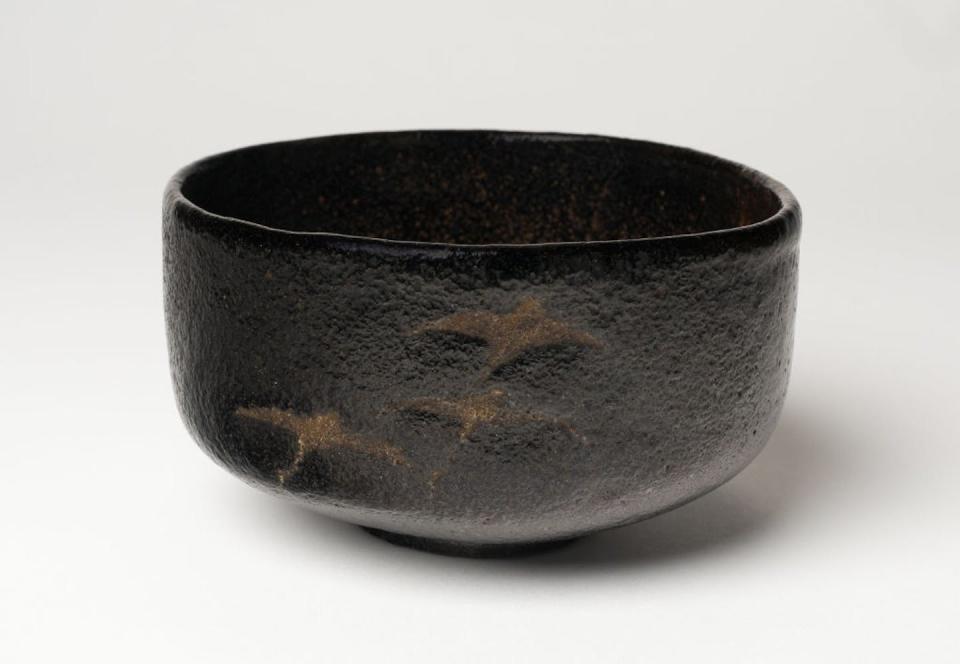 A raku-ware teabowl with a design of geese, made in the 18th or 19th century. <a href="https://www.gettyimages.com/detail/news-photo/raku-ware-tea-bowl-with-design-of-descending-geese-18th-news-photo/1365697034?adppopup=true" rel="nofollow noopener" target="_blank" data-ylk="slk:Heritage Art/Heritage Images via Getty Images;elm:context_link;itc:0;sec:content-canvas" class="link ">Heritage Art/Heritage Images via Getty Images</a>
