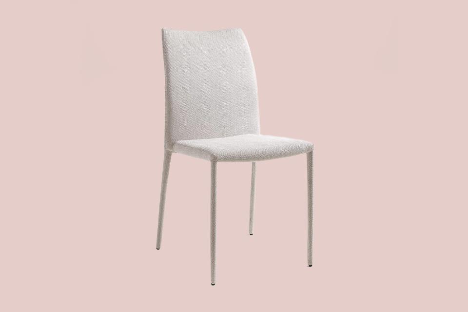 Crate & Barrel Sonnet Light Gray Side Chair