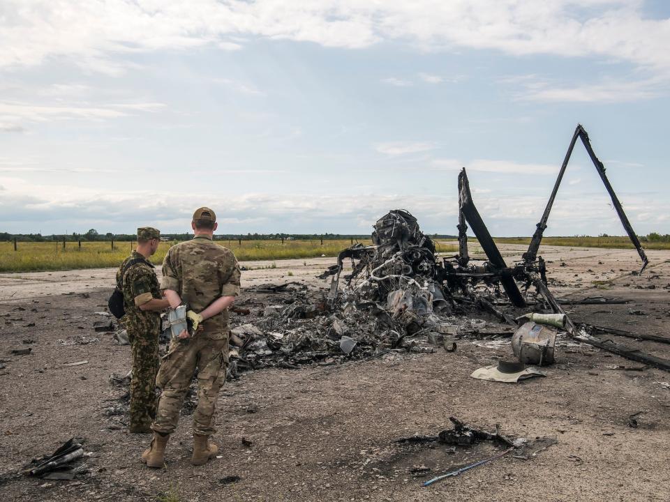Russian Ka-52 Alligator attack helicopter in Ukraine