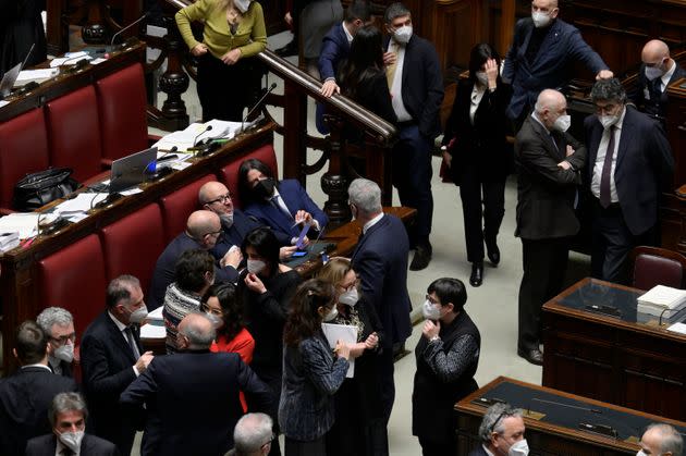 Un momento della votazione della Fiducia alla Camera per la Legge di Bilancio. Roma, 29 dicembre 2021. ANSA/CLAUDIO PERI (Photo: ANSA)