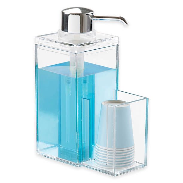 ondisplay luxury acrylic mouthwash dispenser