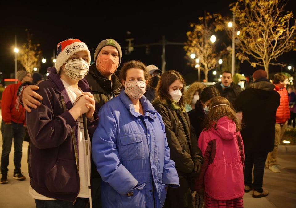 A Community Chanukah Party and Menorah Lighting was held at Polar Park, for the last night of Chanukah and sponsored by the Torah Center, Jewish Federation and the WooSox Sunday.