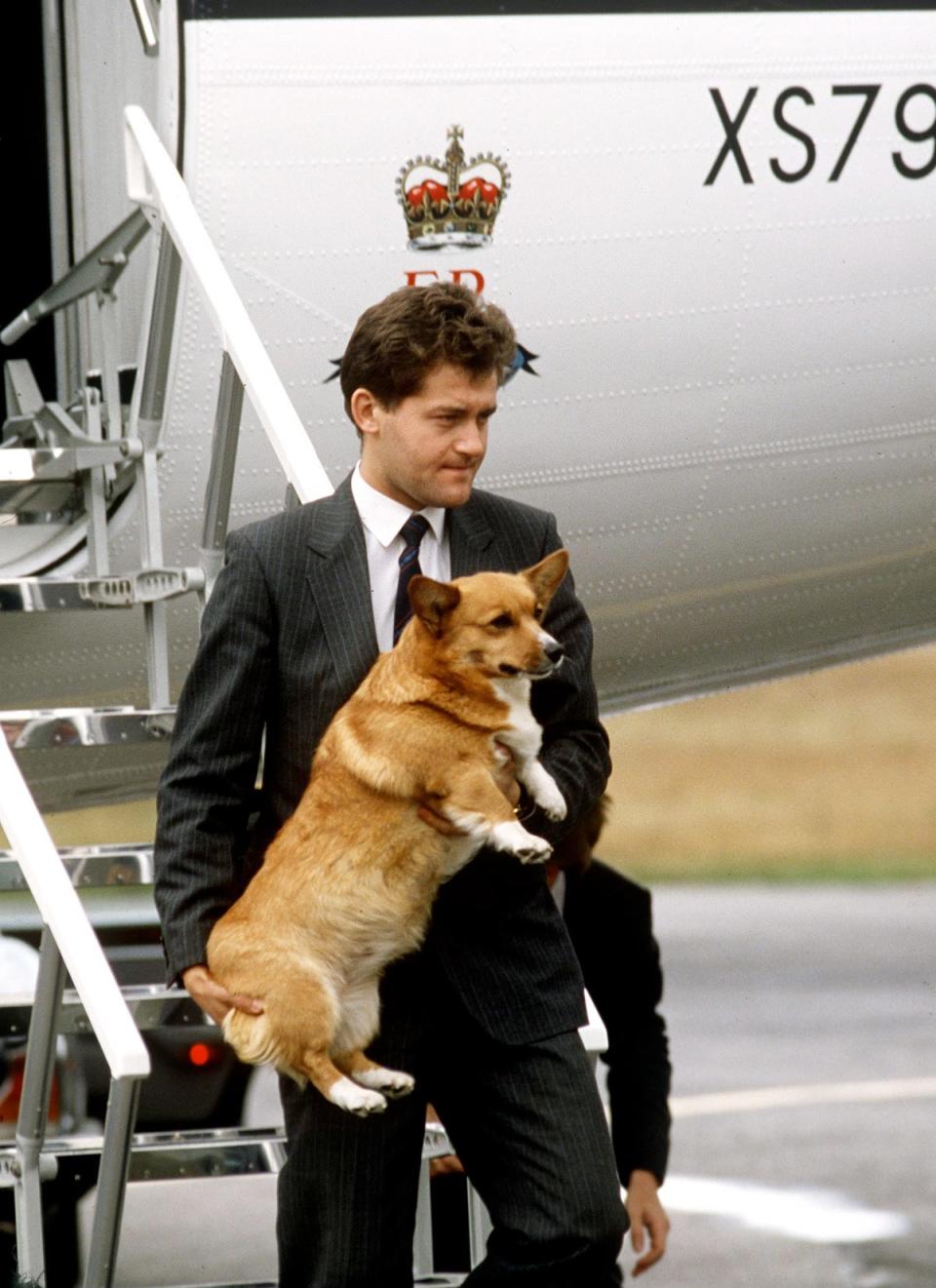 Burrell, pictured when he was a member of the Queen’s Staff carrying one of her corgis, says he worries he won’t be alive at the end of the year (Getty)