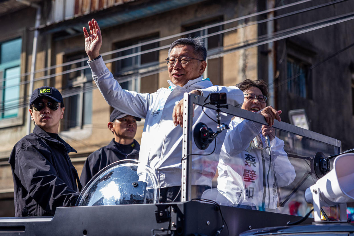 Taiwan People's Party (TPP) presidential hopeful, Ko Wen-je, seeks a middle ground with China, attracting young voters, and hopes to establish a 