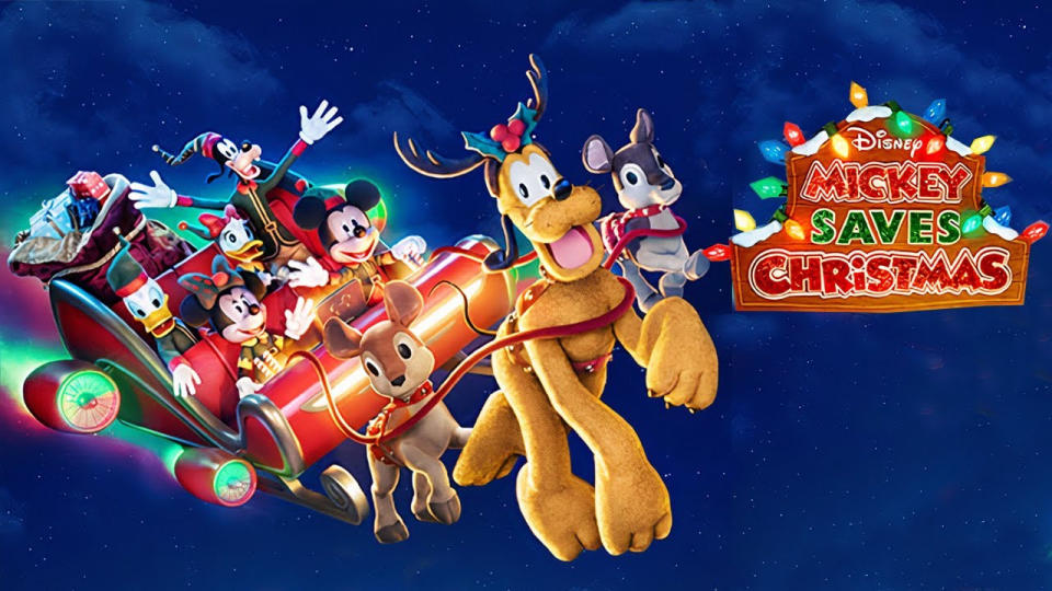 The Mickey Mouse gang go on a festive adventure in Mickey Saves Christmas. (Disney)