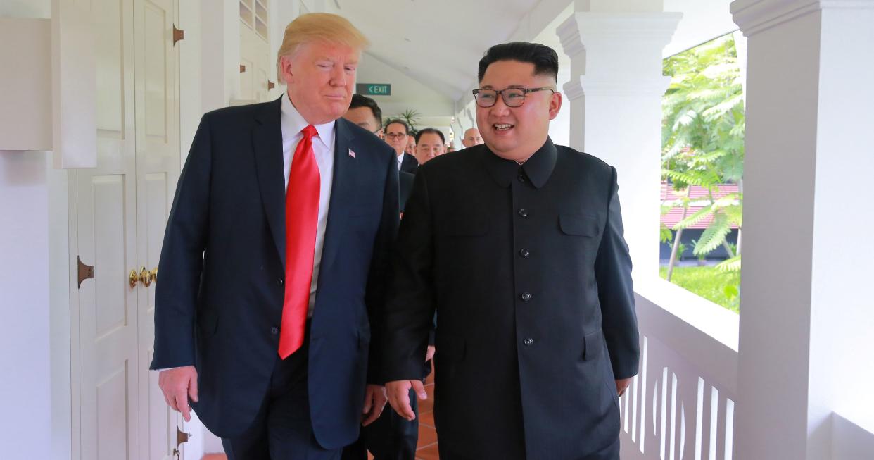 After months of nuclear gamesmanship, Donald Trump&nbsp;and Kim Jong Un&nbsp;had a friendly meeting in Singapore on June 12 &mdash; the first time a sitting U.S. president has met with North Korea&rsquo;s&nbsp;leader. (Photo: KCNA / Reuters)