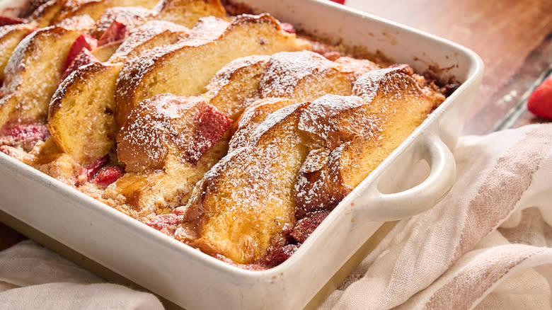 baked french toast on table