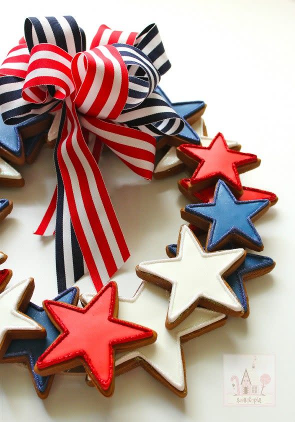 cookie star 4th of july wreaths
