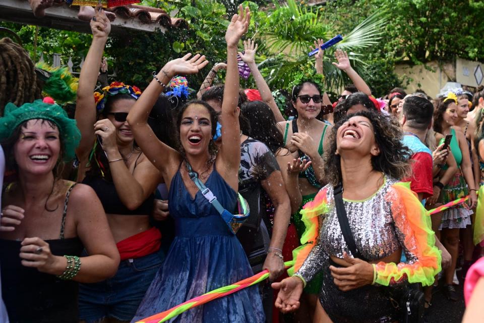 Block parties take place in the lead up to and during Carnival (AFP via Getty Images)