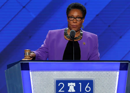 FILE PHOTO U.S. Representative and Convention Chair Marcia Fudge (D-OH) gavels in the second session at the Democratic National Convention in Philadelphia, Pennsylvania, U.S. July 26, 2016. REUTERS/Mike Segar/File Photo