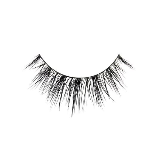 6. Add falsies If your own lashes are stubby and no amount of curling or mascara will do the trick, there’s always false lashes. Pick a pair that offers length, volume and curl without looking over the top. The Huda Beauty Naomi Mink Lashes give your eyes a naturally wide-eyed look. You can also add a few individual lashes on the outer one-third of your eyes to create a flattering shape.