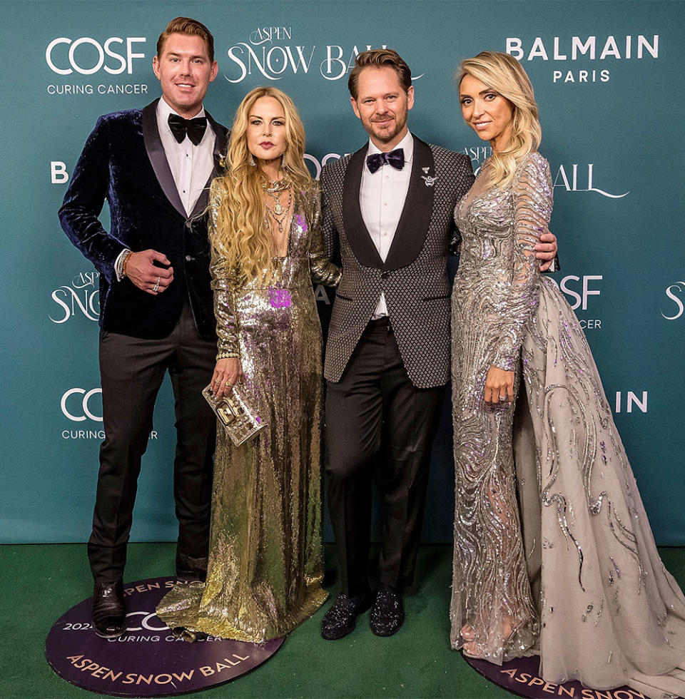 Michael Orcutt, Rachel Zoe, Thomas Pierce and Giuliana Rancic attend the Aspen Snow Ball at The St. Regis Aspen Resort on February 03, 2024 in Aspen, Colorado.