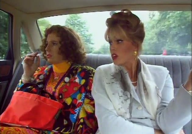 Jennifer Saunders and Joanna Lumley in the first episode of Ab Fab (Photo: BBC)