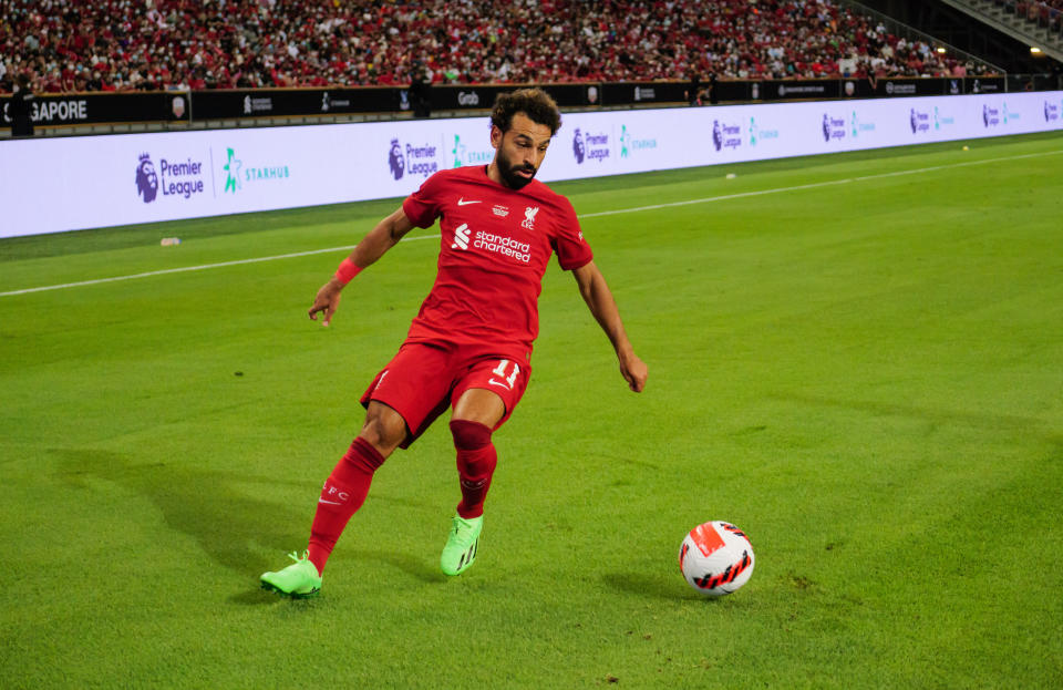 Liverpool's Mohamed Salah in action in the Standard Chartered Singapore Trophy pre-season match against Crystal Palace. (PHOTO: Jay Chan/Yahoo News Singapore)