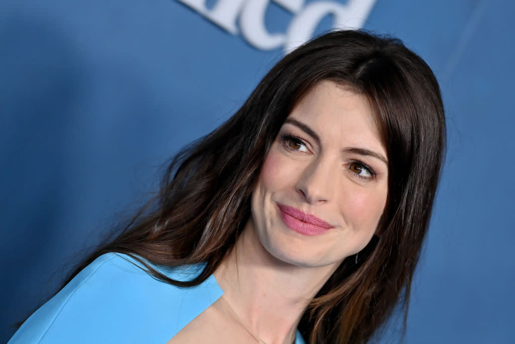 Anne Hathaway has opened up about her desires to grow her family, pictured earlier this month. (Getty Images)