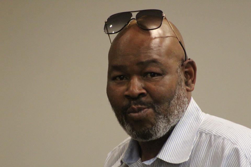 Noble Gene Geathers, 56, shown here during his trial, was sentenced Friday to 18 years in prison on animal cruelty and animal fighting charges.