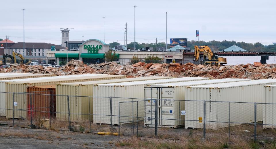 The McFarland Mall has been torn down except for the Dollar Tree store that is still operating. The area is seen Nov. 11, 2023.