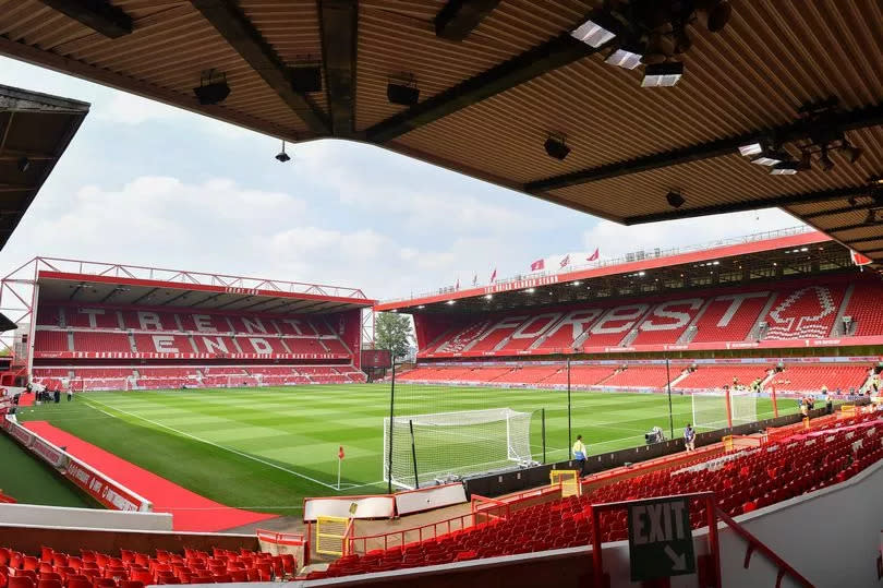 A general view inside the City Ground