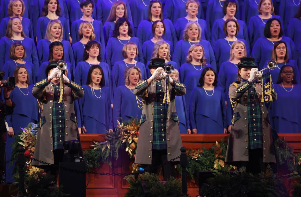 The Tabernacle Choir at Temple Square and Orchestra at Temple Square perform during their annual Christmas Concerts at the Conference Center in Salt Lake City on Thursday, Dec. 14, 2023. | Jeffrey D. Allred, Deseret News