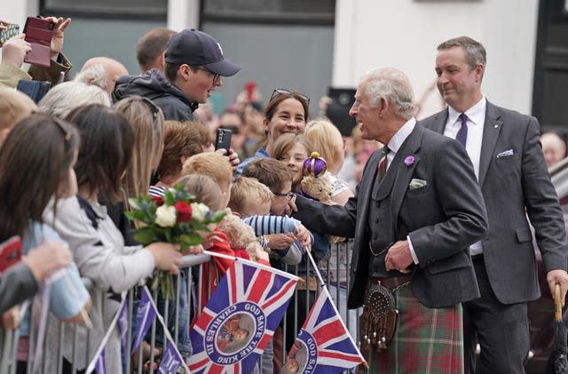 King visits Galashiels