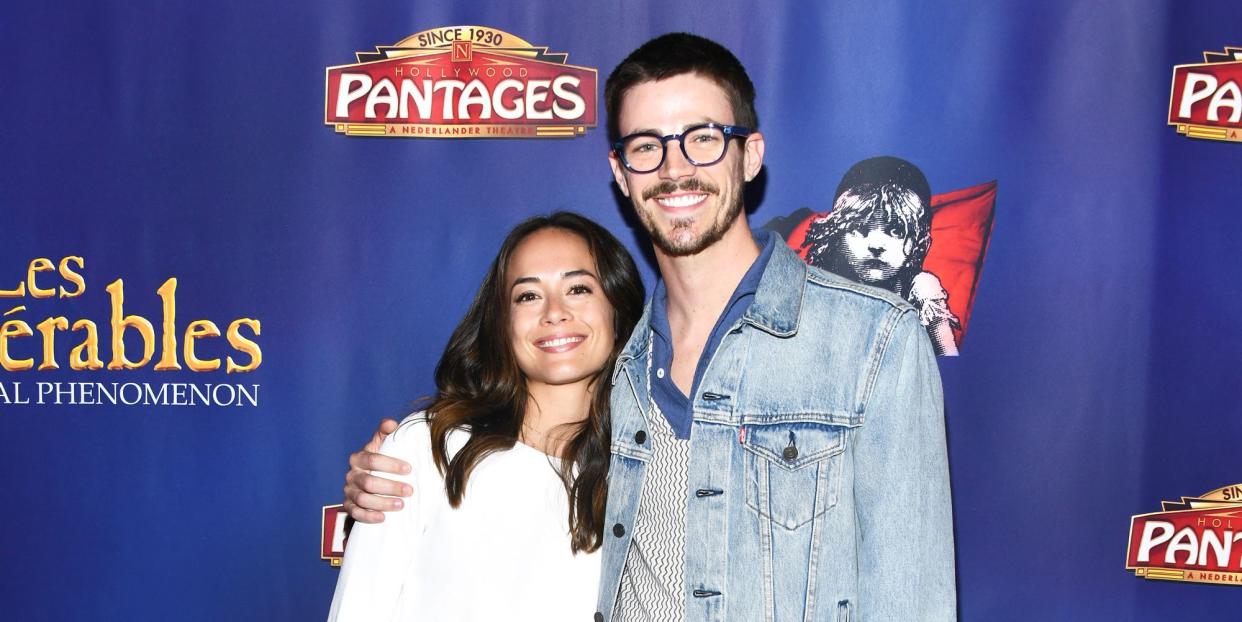 andrea thoma, grant gustin pictured together in 2019