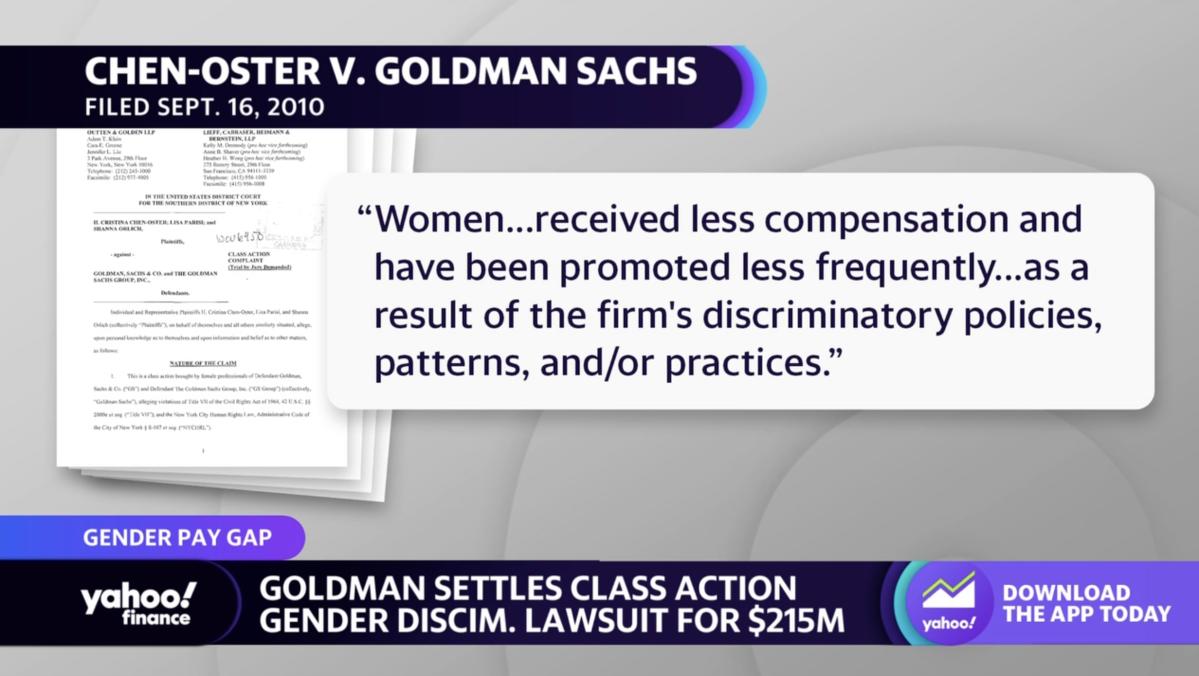 Goldman Sachs Agrees To Settle Gender Discrimination Lawsuit For 215 Million Impact Investing 6348