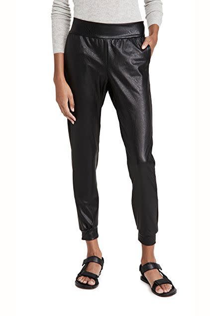 9) Faux Leather Joggers