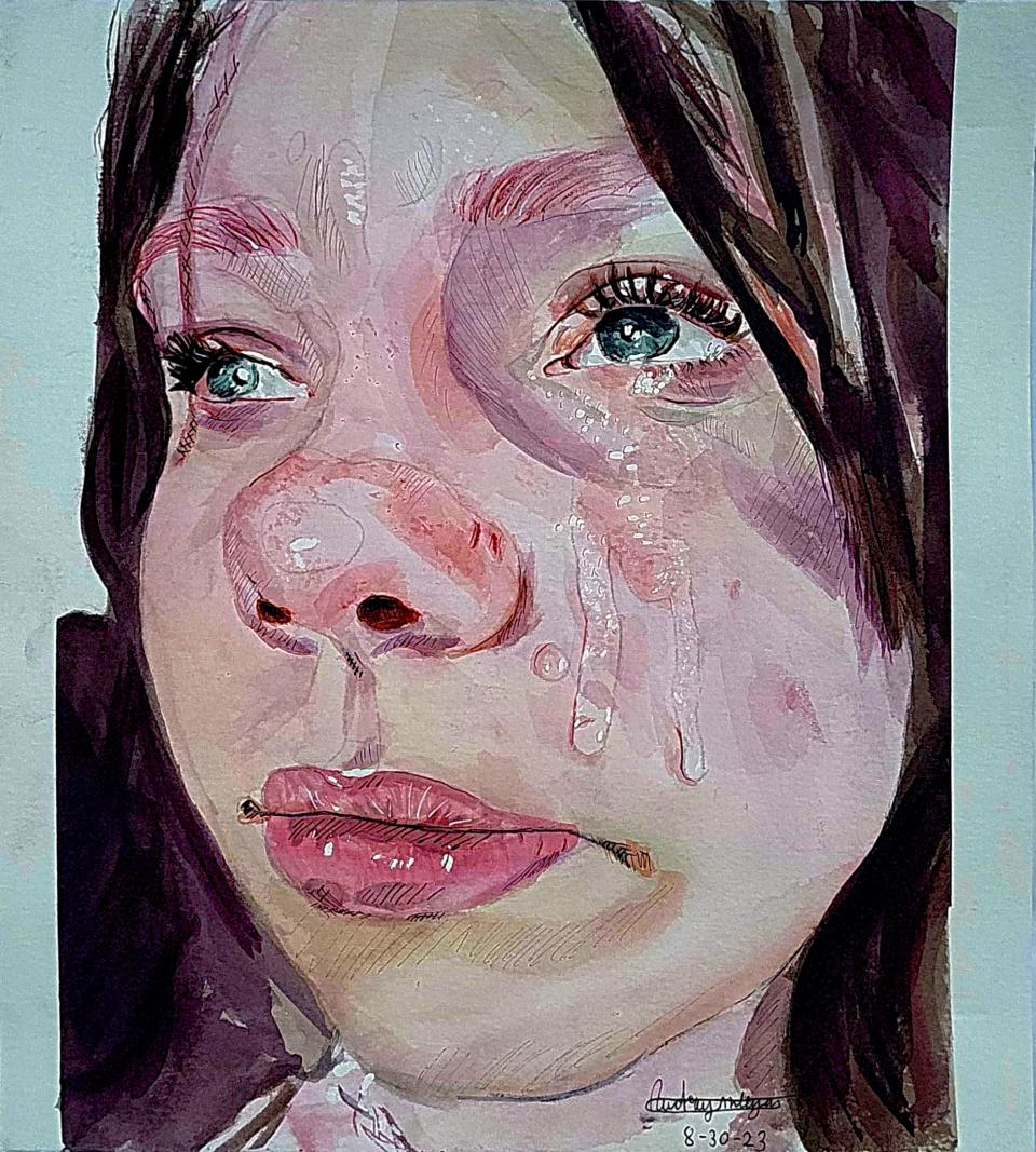 Clay High School student Audrey Milligan's "Unbottled" was Clay County Finalist in the 2024 Congressional Art Competition for Florida’s 4th District.