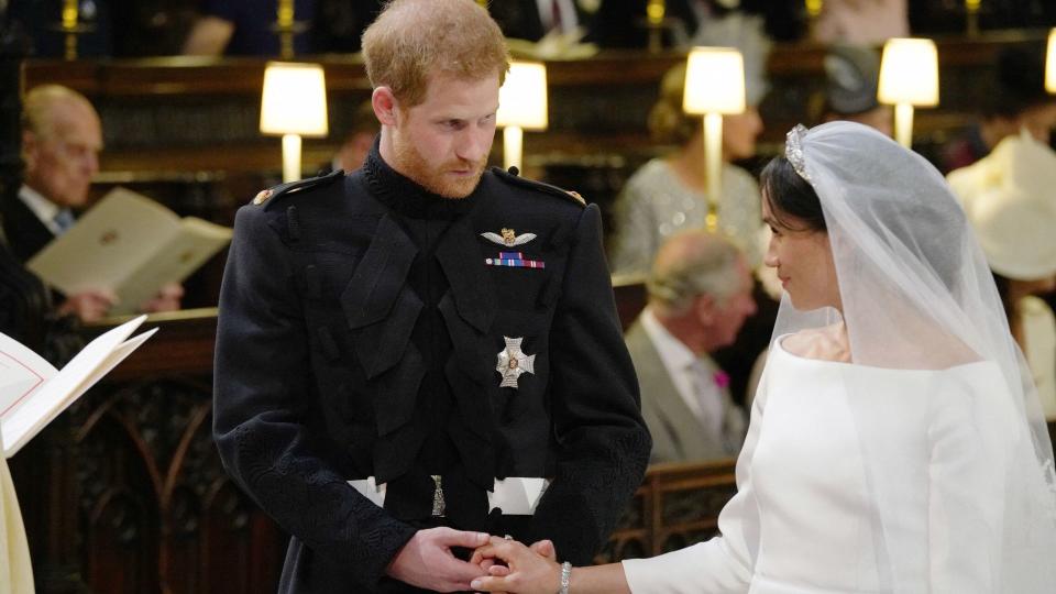 Harry and Meghan at their wedding.
