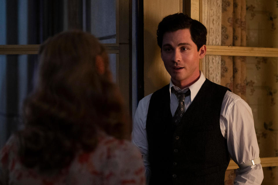 We Were the Lucky Ones -- “RADOM” - Episode 101 -- The Kurc family celebrates Passover in Radom, Poland. One year later, the onset of World War II forces a devastating separation. Addy (Logan Lerman), shown. (Photo by: Vlad Cioplea/Hulu)