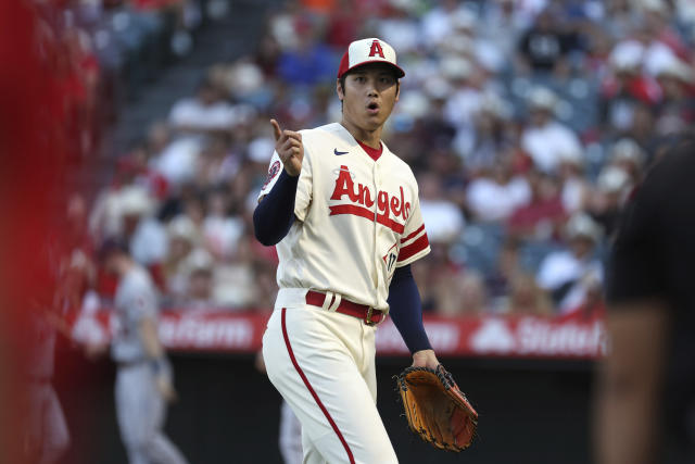 Shohei Ohtani of the Los Angeles Angels during the Major League Baseball  game against the Houston Astros at Minute Maid Park in Houston, United  States, August 24, 2019. MLB Players' Weekend game.