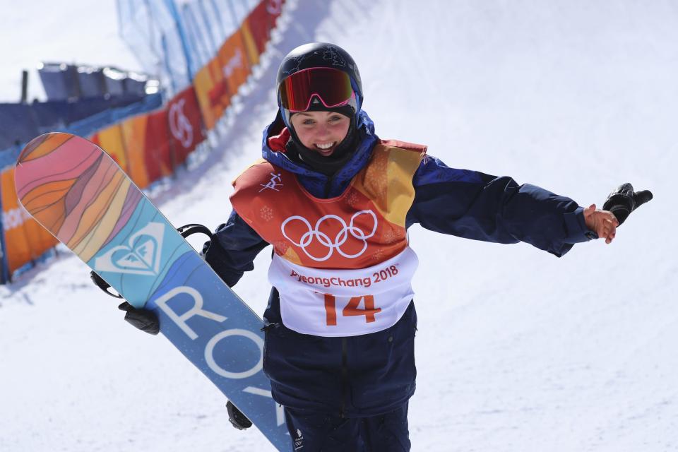 British snowboarder Aimee Fuller at the 2018 Olympics.