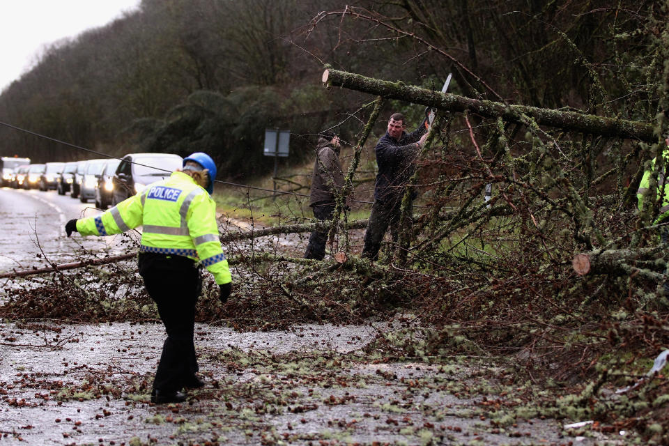 Wind And Rain Hit The UK