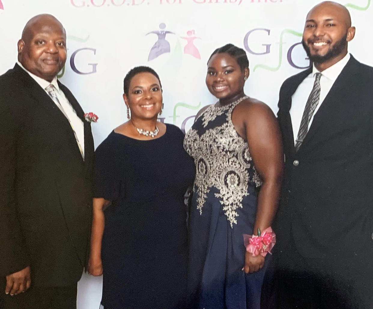 Sydney Jackson, second from the right right, with her family. (Courtesy Kaye Jackson)