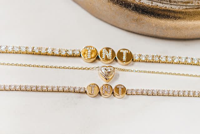 <p>Wove Made Inc.</p> Taylor Swift and Travis Kelce's matching TNT Bracelets from Wove.