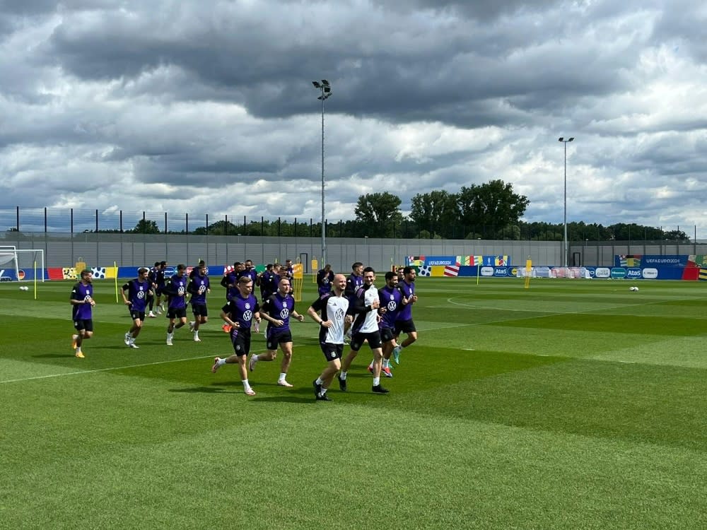 Die DFB-Auswahl beim Training am Montag