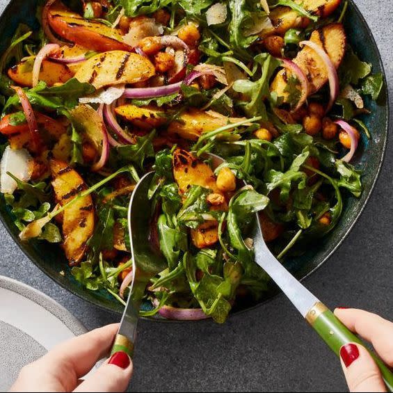 21) BBQ Chickpea and Grilled Nectarine Salad