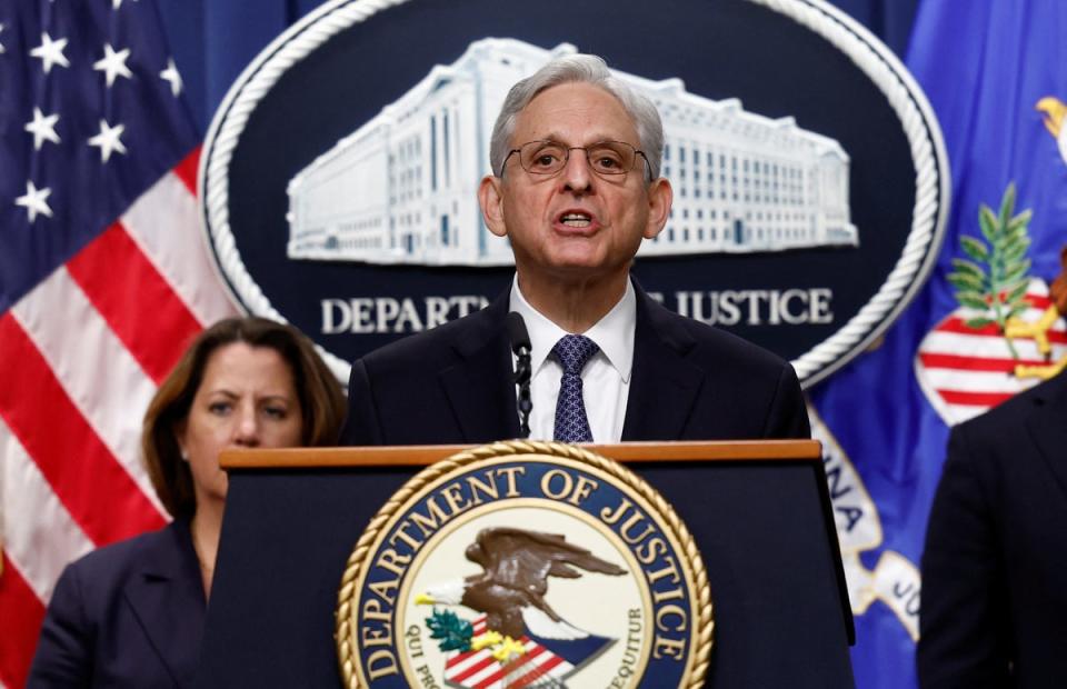 U.S. Attorney General Merrick Garland announces that he is appointing Jack Smith as a special counsel for the investigations of former President Donald Trump, while speaking to the news media in the briefing room of the U.S. Justice Department in Washington, U.S., November 18, 2022 (REUTERS)