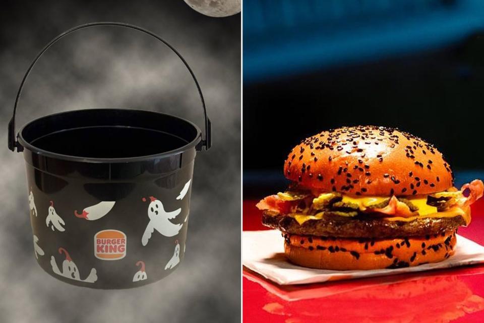 <p>Burger King</p> Burger King introduces Halloween bucket and brings back ghost pepper whopper