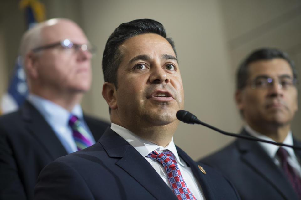 Rep. Ben Ray Lujan (D-N.M.), chairman of the Democratic Congressional Campaign Committee, touted the group's January fundraising numbers. (Photo: Tom Williams/Getty Images)