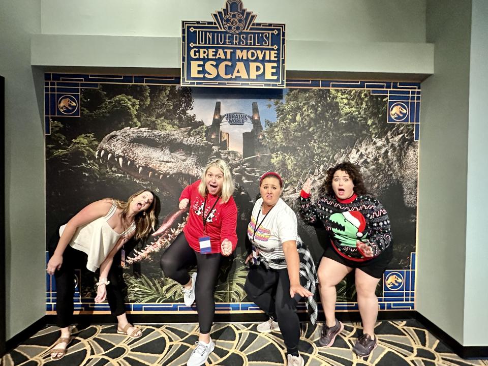 Our group after escaping from the Jurassic World experience. (Photo: Julie Tremaine)